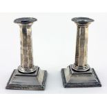 A pair of Birmingham silver Bachelor Candlesticks, c. 1918, approx. 5 1/2" high.