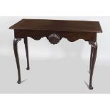 A good quality 19th Century Irish carved mahogany Side Table, in the early George III style,