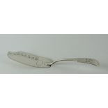 An English Georgian silver pierced and engraved Fish Slice, London c.