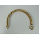 An Italian 9ct gold Curb Chain style Bracelet, with a hollow link, approx. 24cms (9 1/2") long, 22.