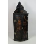 A 19th Century Oriental lacquered Corner Cabinet,