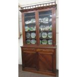 A late 19th Century tall Irish oak fine Bookcase, possibly by Strahan, Dublin,