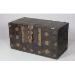A brass bound and wooden "Armada" type Chest, decorated in the Arts & Crafts taste, approx.
