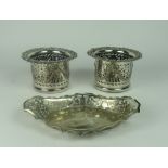 A pair of fine quality late 19th Century silver plated Bottle Coasters,