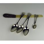 A set of 3 Irish silver Serving Spoons, Dublin c.