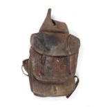 Military: A 19th Century leather carrying Saddle Bag, embossed "Brig. Gen. J.