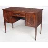An attractive Edwardian inlaid kneehole Writing Desk,