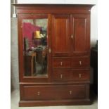 An Edwardian walnut Wardrobe, by Kilkenny Woodworkers Ltd.