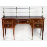 An attractive George III period inlaid mahogany bow fronted Sideboard, of desirable proportions,