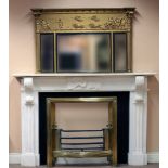 An attractive and very fine white marble Fireplace,