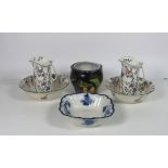 A matching pair of Royal Doulton floral decorated Basins and Ewers,