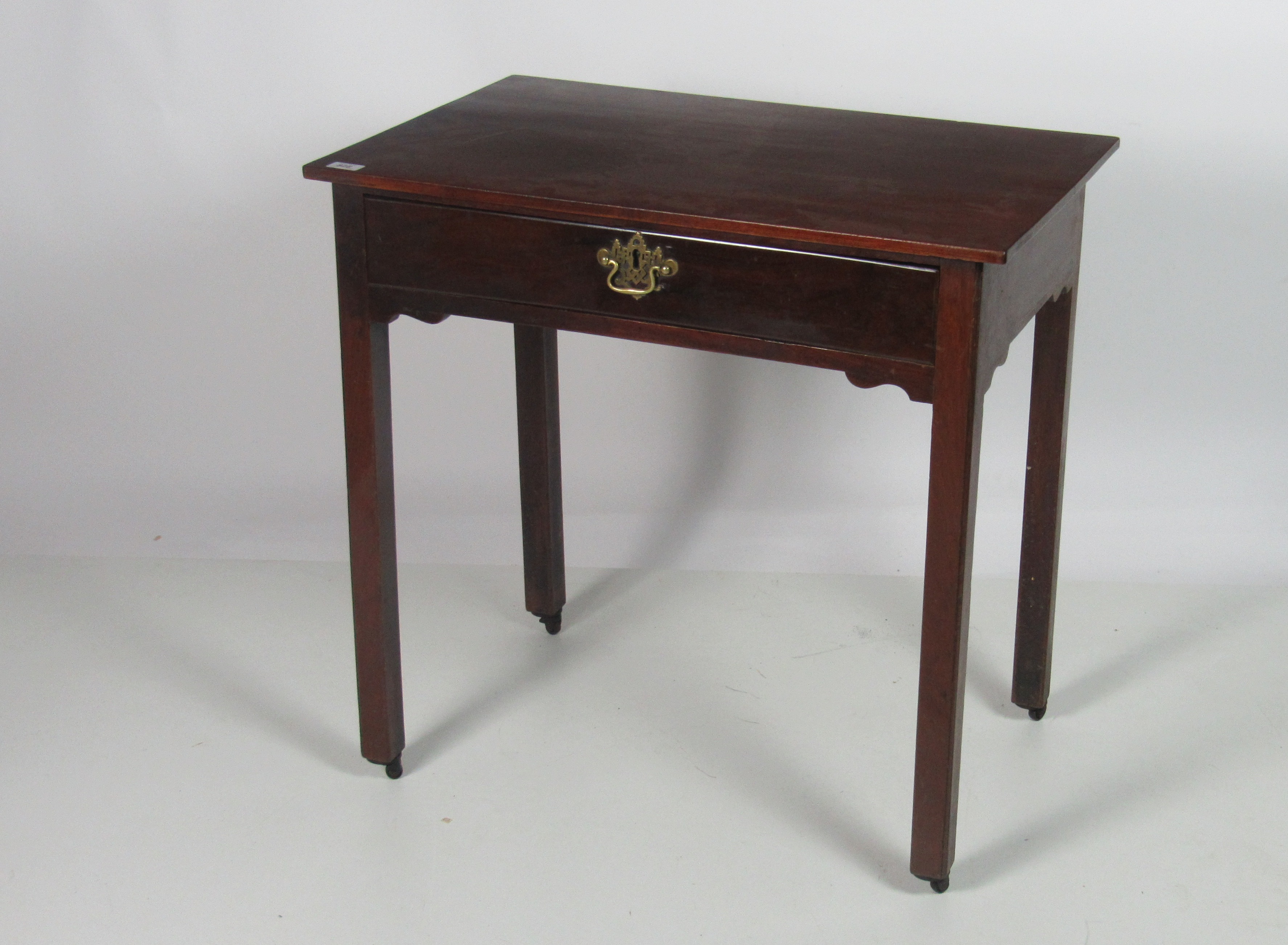 A 19th Century mahogany Chippendale style Side Table, with frieze drawer,