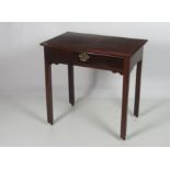 A 19th Century mahogany Chippendale style Side Table, with frieze drawer,