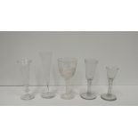 Antique Glass: A tall engraved Drinking Glass, inscribed York and decorated with York Cathedral,