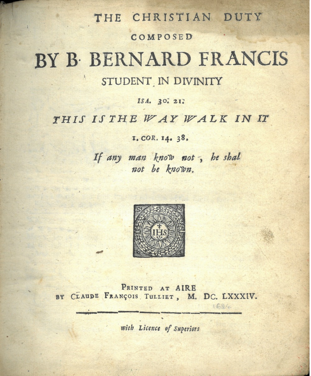 Francis (B. Bernard) Student in Divinity, The Christian Duty, This is the Way, Walk in it. - Image 4 of 4