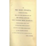 Bourke (Rev. Ulick J.) The College Irish Grammar, sm. 8vo D. 1868. Engd. frontis, orig.