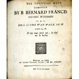 Francis (B. Bernard) Student in Divinity, The Christian Duty, This is the Way, Walk in it.