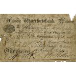 Banknote: Waterford - Waterford Bank, Atkins, Skottowe & Roberts, One Pound note dated Sept.