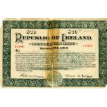 Republican Bond Certificate: de Valera (Eamon) Republic of Ireland, Bond Certificate, Ten Dollar,
