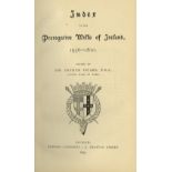 Vicars (Sir A.) Index to the Prerogative Wills of Ireland, 1536 - 1810, roy 8vo D. 1897.