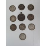 A collection of 9 Maria Theresa silver Coins, c. 1780, & 1 other silver Coin. (a lot).