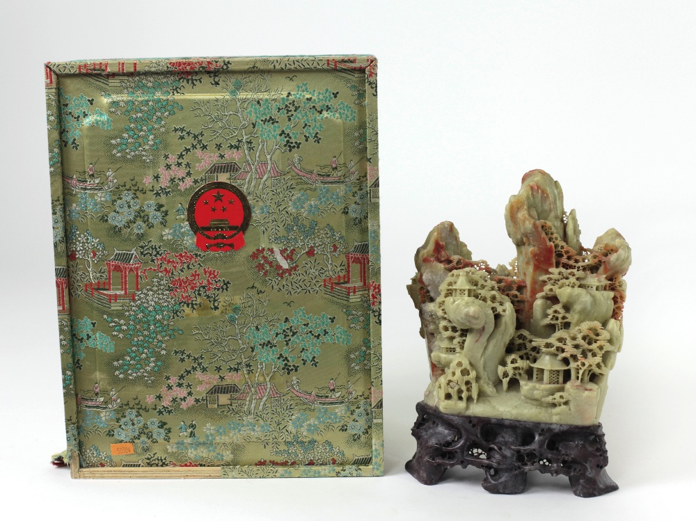 An important 20th Century Chinese Soapstone Carving,