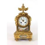A 19th Century gilt bronze Mantle Clock, Woppenheim, Paris, in the Adams taste,