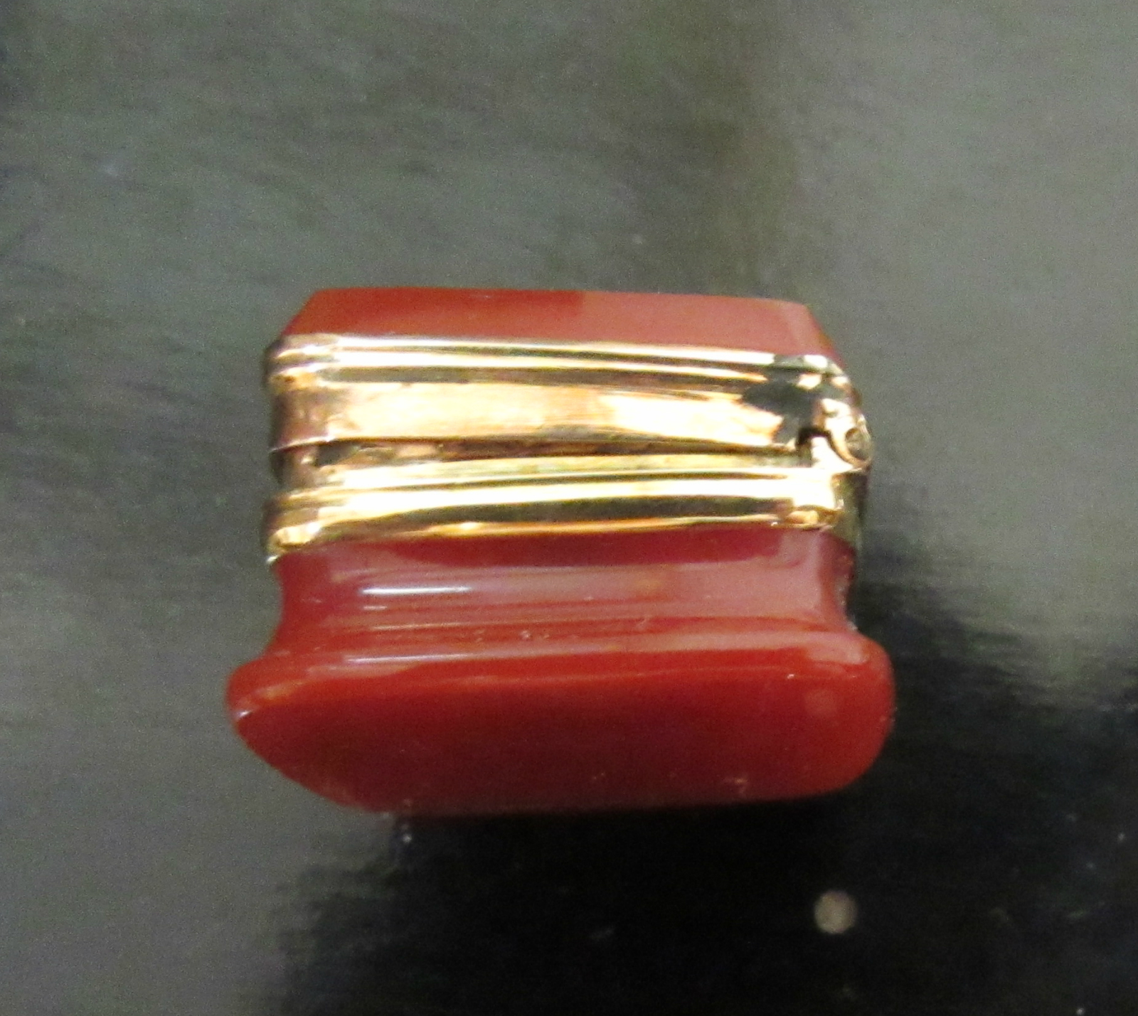 A very attractive 19th Century gold mounted amber colour Vinaigrette, - Image 4 of 10