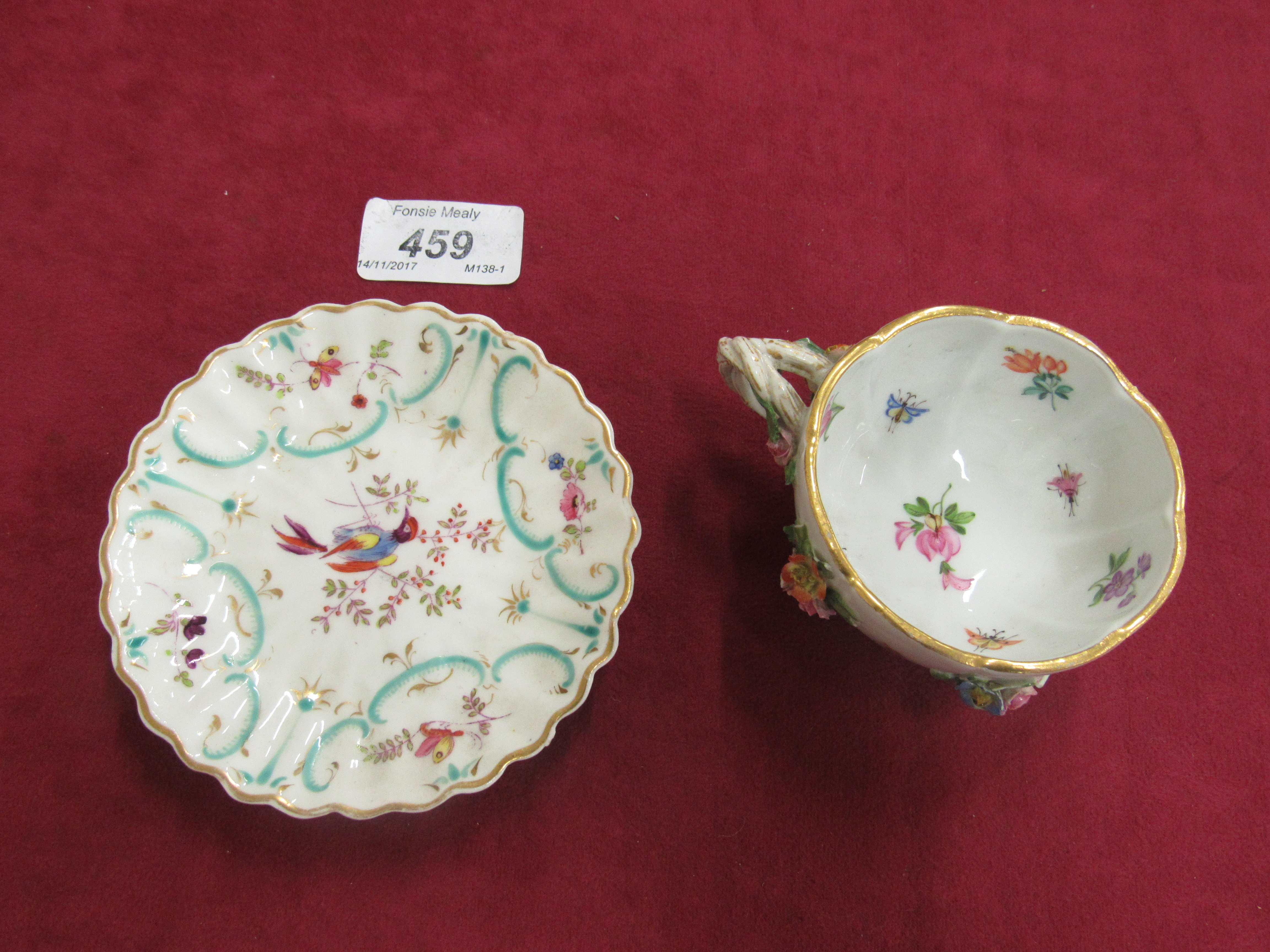 An attractive late 18th / early 19th Century Meissen Cup and Saucer, - Image 3 of 4
