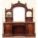 A good large late Victorian carved mahogany Pedestal Sideboard,