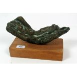 Sculpture: a heavy bronze "Figure of reclining Nude Woman,