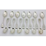 A set of late George III Irish silver Dessert Spoons, Dublin c.