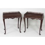 A pair of attractive Georgian style mahogany Tray Tables, by Johnson of Boston,