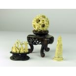 A 19th Century Chinese carved ivory Puzzle Ball,