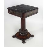 A rare William IV Irish mahogany painted Games Table,