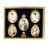 Saintet Miniatures: "Napoleon and his Family," a magnificent set of five oval miniatures,