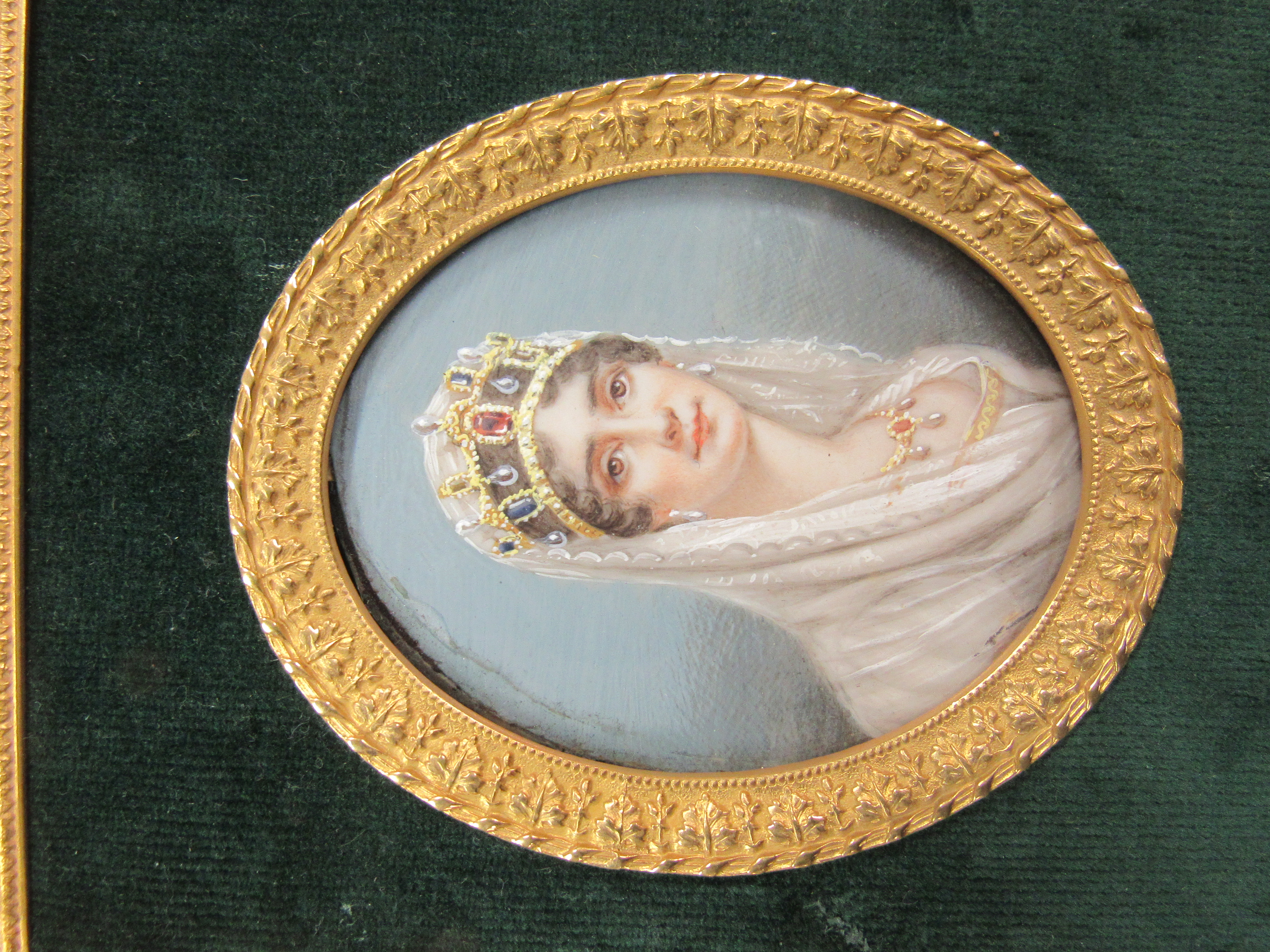 19th Century Napoleonic School Miniatures: An exquisite suite of 6 oval portrait miniatures, - Image 3 of 9