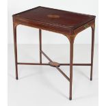 A fine quality Edwardian Sheraton style inlaid Tray Table, by Jas. Shoolbred & Co.