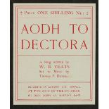 Yeats (W.B.). "Aodh to Dectora" A Song written by W.B. Yeats. Set to music by Thomas F. Dunhill.