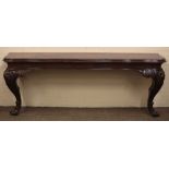 A large pair of Victorian walnut Console Tables,