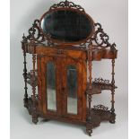 An attractive and small Victorian walnut Chiffonier,