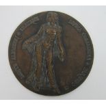 Lajos Imre Nagy Dante - A large circular bronze Plaque, "Beatrice,