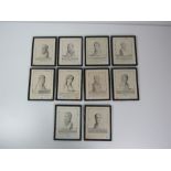 After Gio Dominico Lampigla A set of ten black and white Italian Engravings depicting Emperors,