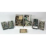 A large collection of ancient Pottery Fragments, hand painted and glazed, in various boxes.