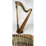 The Yeats Family Harp An attractive 19th Century giltwood Concert Harp,
