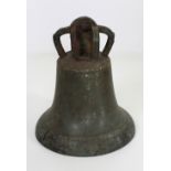 A heavy bronze Georgian period Bell, approx. 41cms (16") high.