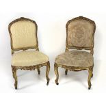A good pair of 19th Century French gilt Side Chairs,