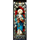 Franz Mayer Studios (Stained Glass) "Saint Joseph" and "The Blessed Virgin Mary," a pair,
