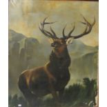 19th Century Scottish School after Landseer "The Monarch of the Glen," O.O.C.