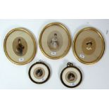 A suite of three oval Pastel Portraits, two young Ladies in elegant dress,